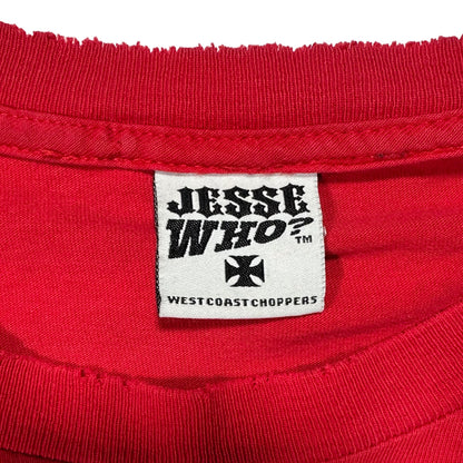 90s "WEST COAST CHOPPERS" L/S TEE RED / XL