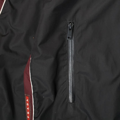 "USED" Prada Sport Nylon Hooded Jacket FW2018 / Black & Burgundy /表記52