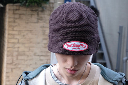 FTF WAPPEN KNIT HAT / BROWN