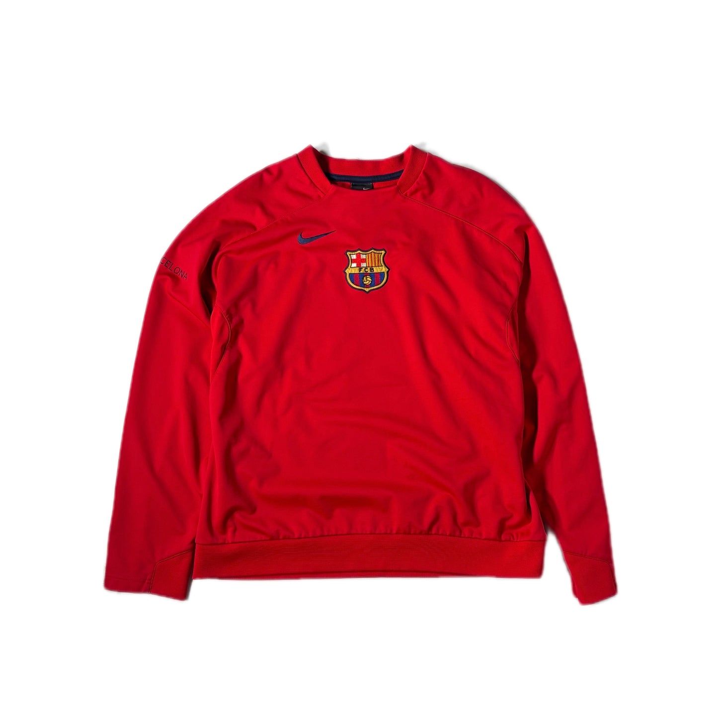 VINTAGE "FC BARCELONA" CREW S TRANING WEAR/ RED / 表記L