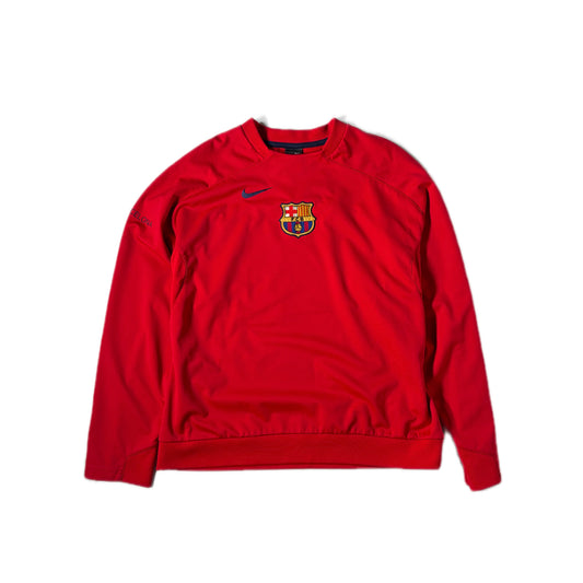 VINTAGE "FC BARCELONA" CREW S TRANING WEAR/ RED / 表記L