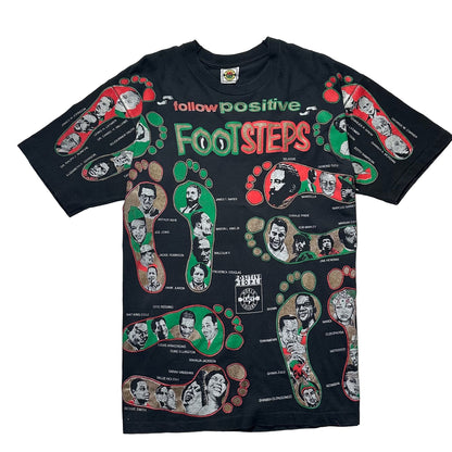 90s "Positive Footsteps" S/S TEE / XL