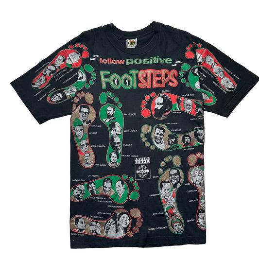 90s "Positive Footsteps" S/S TEE / XL