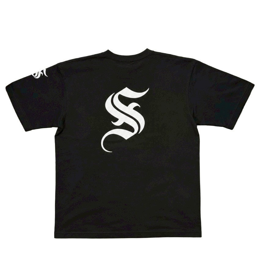 S LETTER TEE / BLACK