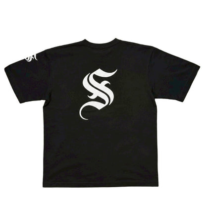 S LETTER TEE / BLACK