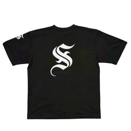 S LETTER TEE / BLACK