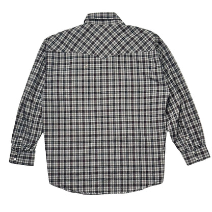 00s "WEST COAST CHOPPERS" CHECK L/S SHIRTS GREY / L(42-44)