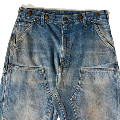 "OLD CARHARTT DOUBLE  KNEE DENIM PANTs/ INDIGO/  表記w34