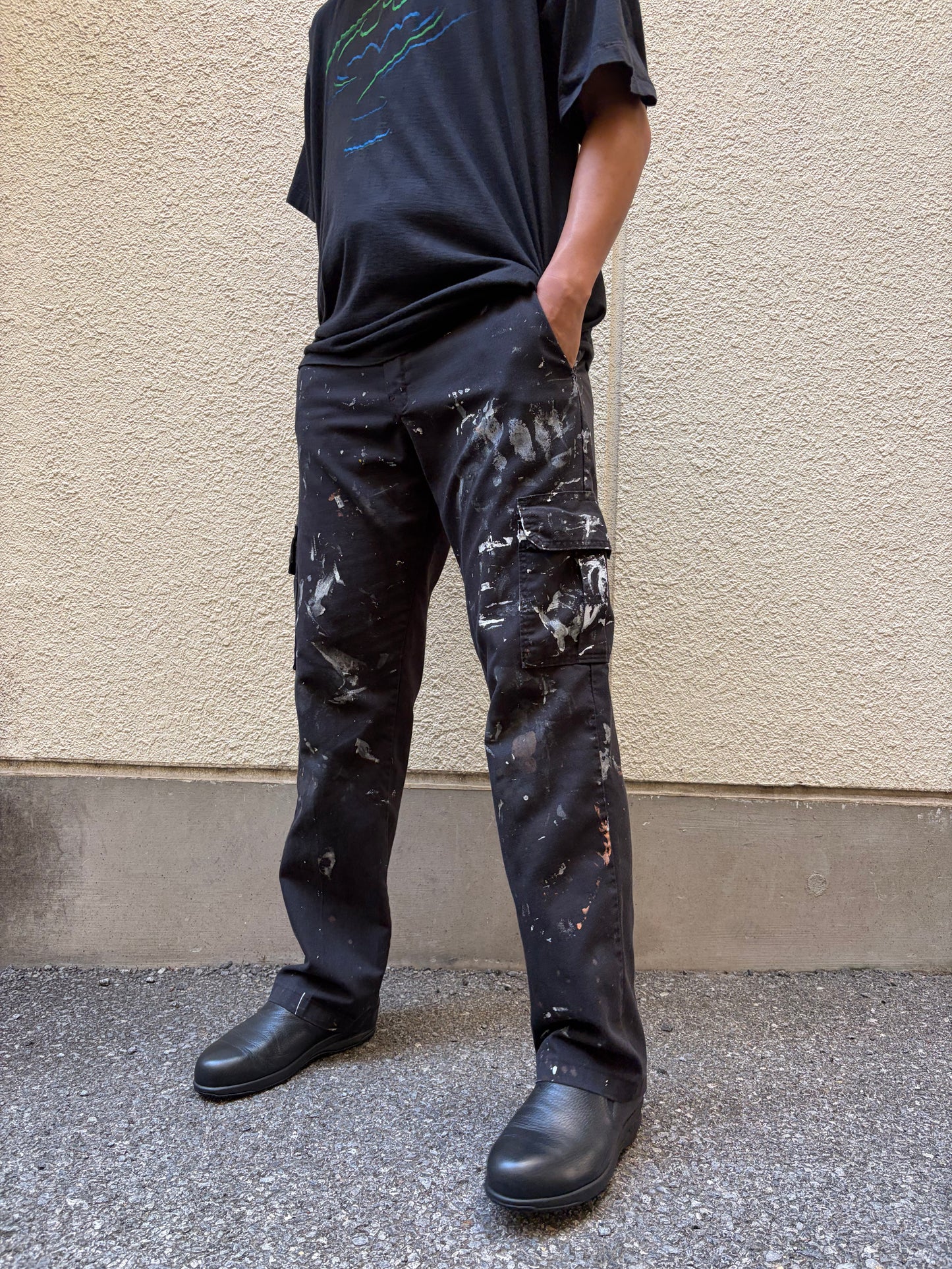 OLD  "DICKEIS CHINO CARGO PANTS / BLACK / 表記W32