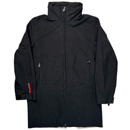 USED "PRADA SPORTS" NYLON LONG JACKET / BLACK/ 50