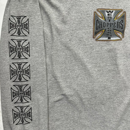 90s "WEST COAST CHOPPERS" L/S TEE GREY / XL