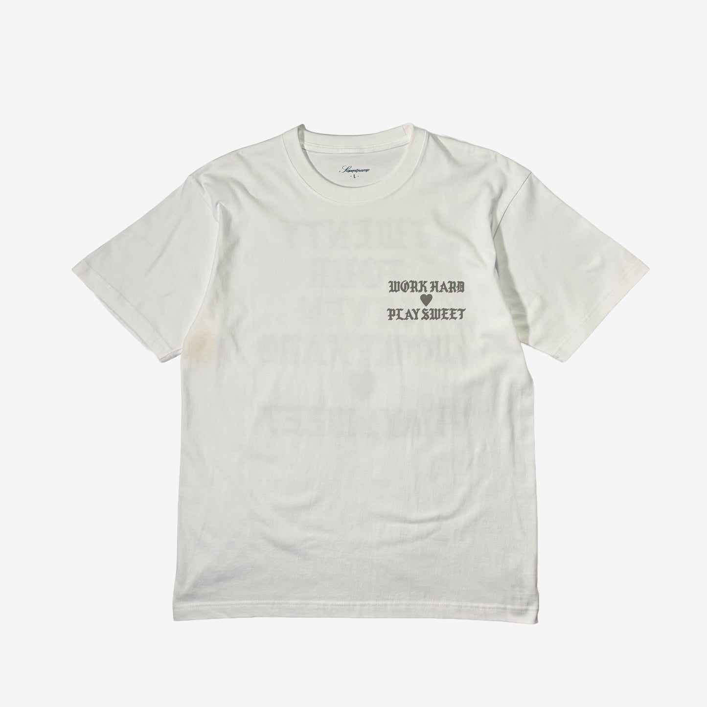 24/7 WORK HARD ♡ PLAY SWEET TEE / WHITE