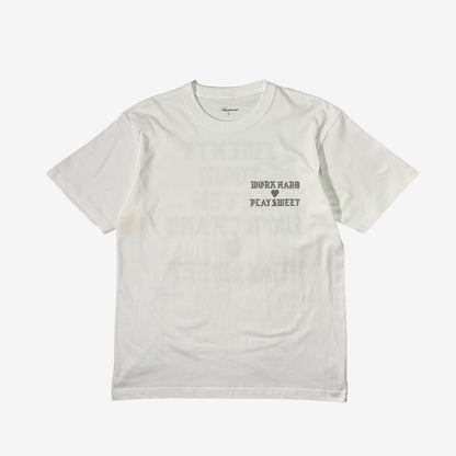 24/7 WORK HARD ♡ PLAY SWEET TEE / WHITE
