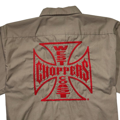 00s "WEST COAST CHOPPERS" S/S SHIRTS KHAKI / L