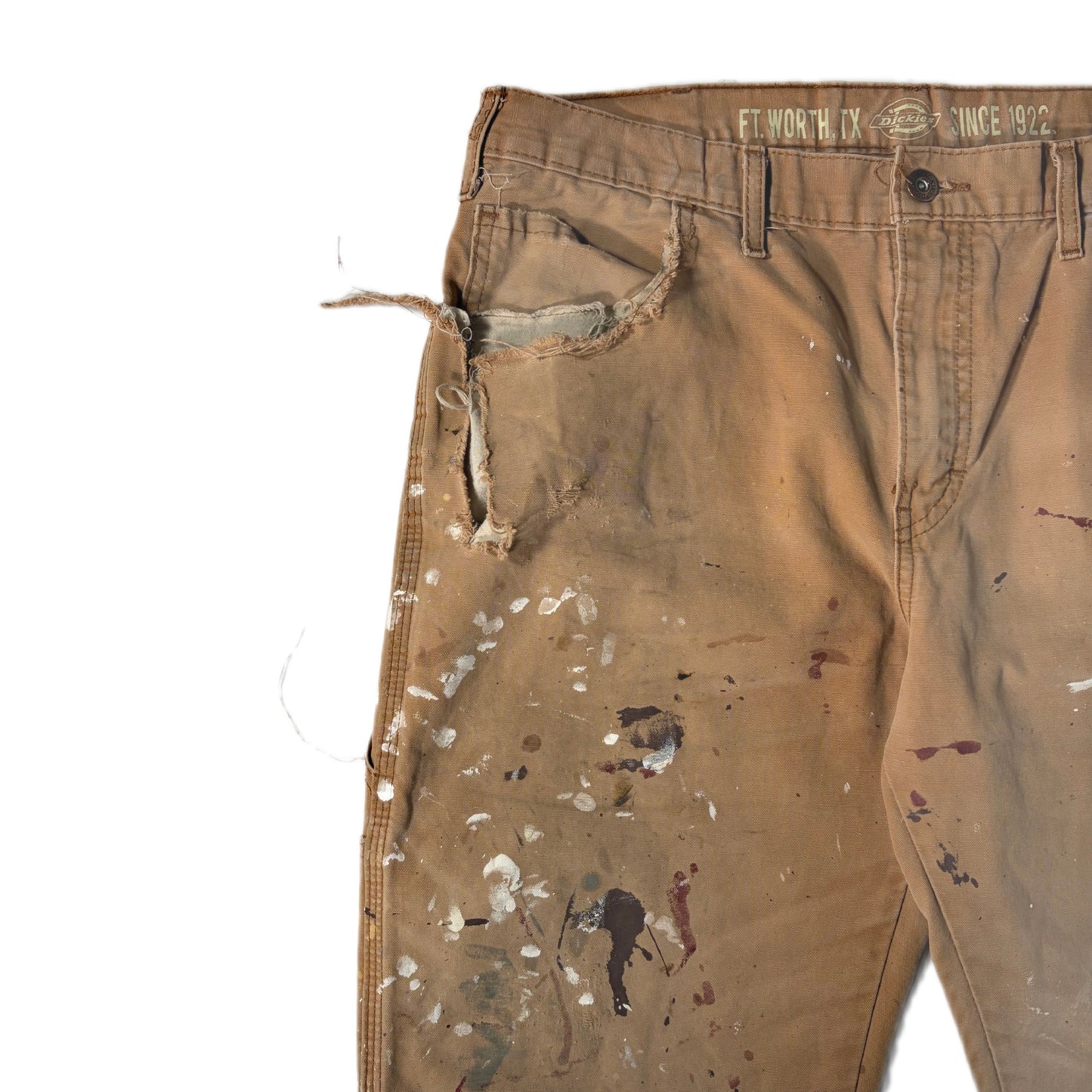 "OLD Dickeies DENIM PANTs/ KAHKI/  表記w33