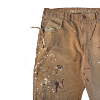 "OLD Dickeies DENIM PANTs/ KAHKI/  表記w33