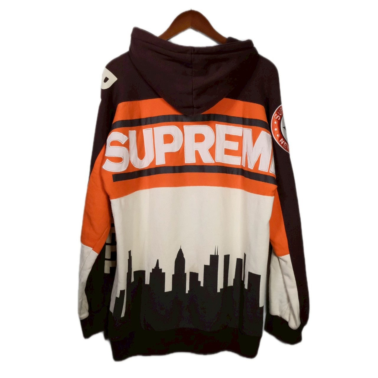 USED "SUPREME2005ss RAISING HELL HOODIE / BROWN / 表記XL"