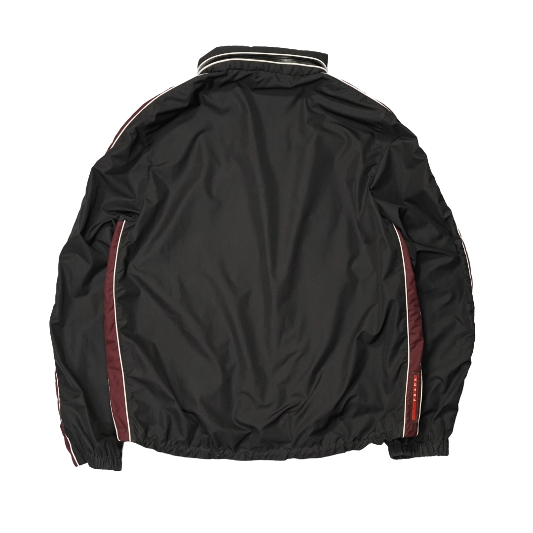 "USED" Prada Sport Nylon Hooded Jacket FW2018 / Black & Burgundy /表記52