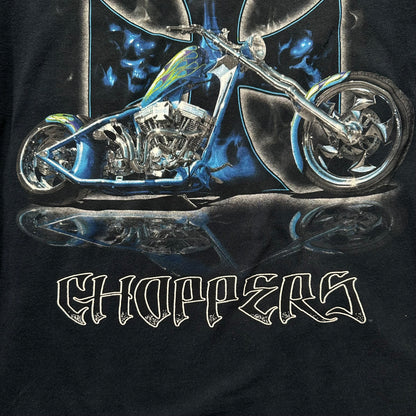 90s "WEST COAST CHOPPERS" L/S TEE NAVY / XL