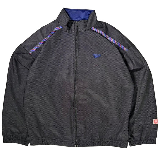 USED "Reebok" NYLON TRACK JACKET / BLACK
