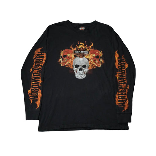 "USED" HARLEY-DAVIDSON L/S TEE / 表記XL
