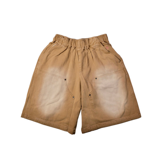 TWILL BLAST DOUBLE KNEE SHORTS /  BEIGE