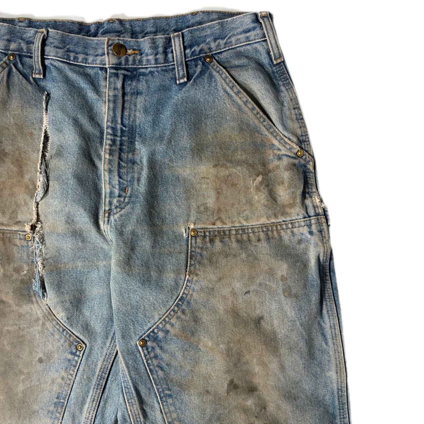"OLD CARHARTT DOUBLE  KNEE DENIM PANTs/ INDIGO/  表記w34