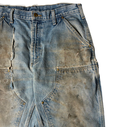 "OLD CARHARTT DOUBLE  KNEE DENIM PANTs/ INDIGO/  表記w34