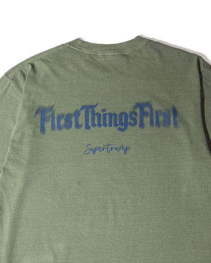 First things First Bule LOGO s/s TEE/ OLEVE