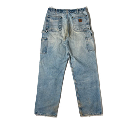 "OLD CARHARTT DOUBLE  KNEE DENIM PANTs/ INDIGO/  表記w34