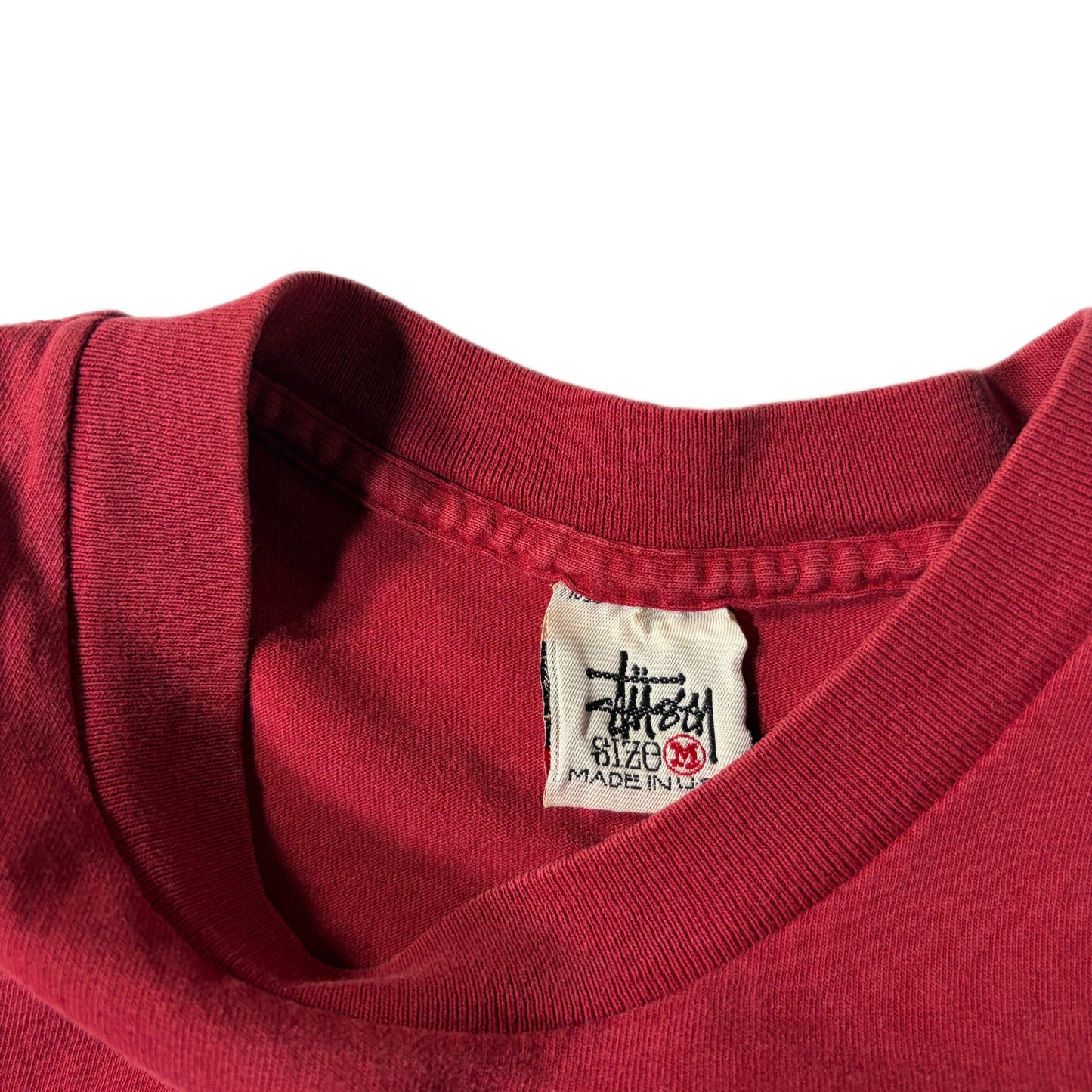 "OLD STUSSY NUMBERS TEE / RED/ 表記M