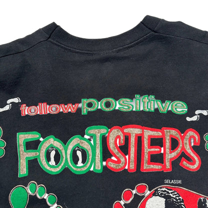 90s "Positive Footsteps" S/S TEE / XL