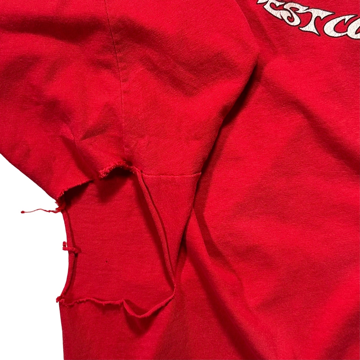 90s "WEST COAST CHOPPERS" L/S TEE RED / XL