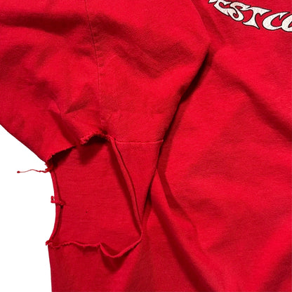 90s "WEST COAST CHOPPERS" L/S TEE RED / XL