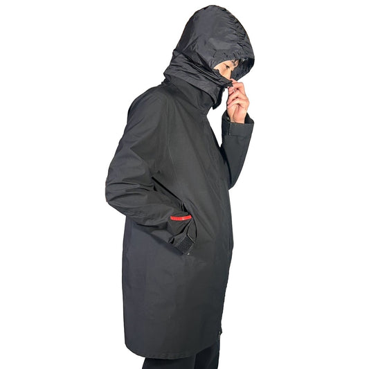 USED "PRADA SPORTS" NYLON LONG JACKET / BLACK/ 50