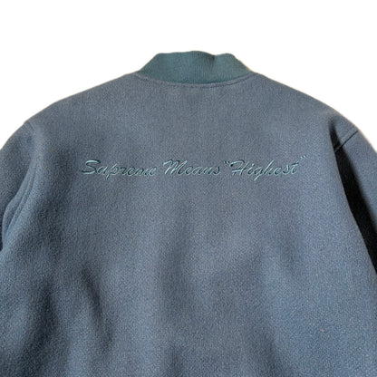 "Supreme 16AW OLD ENGLISH VARSITY JACKET/ SAX 表記M