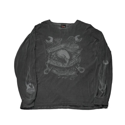 "USED" HARLEY-DAVIDSON L/S TEE / 表記XL