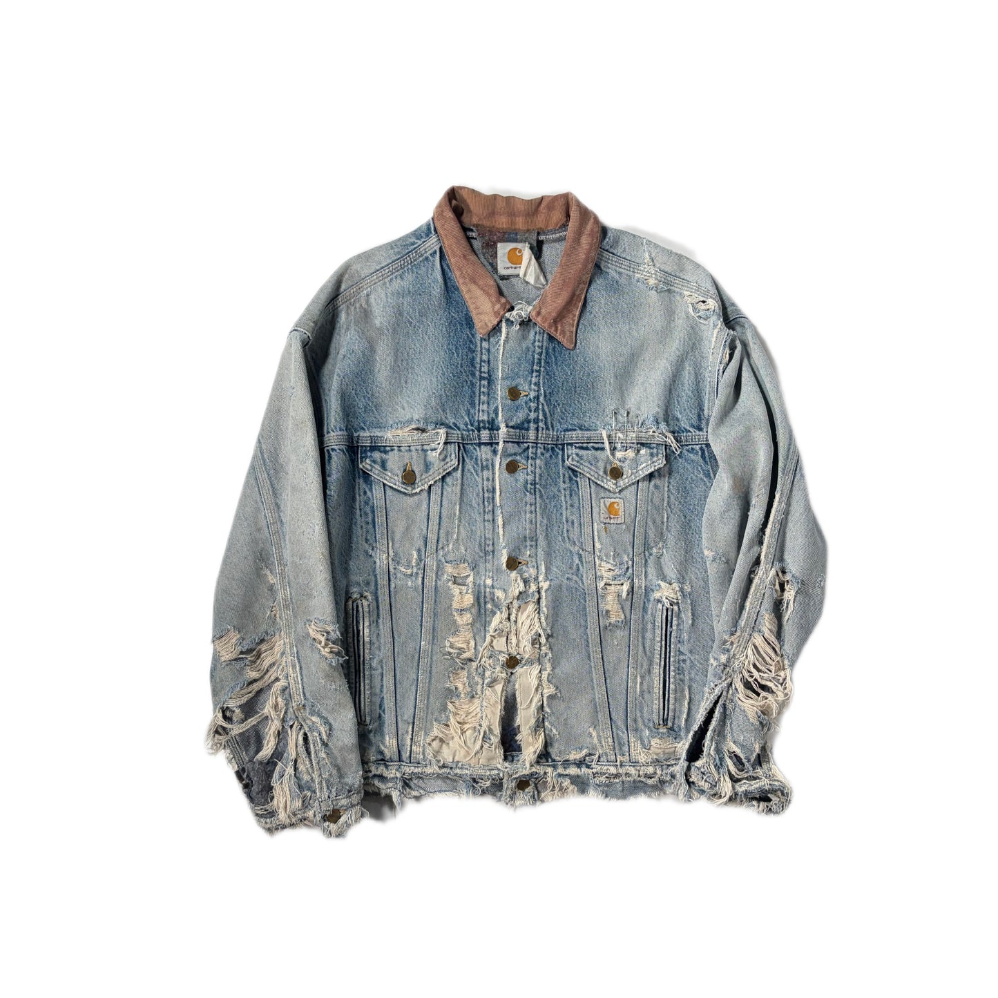 "OLD CARHARTT HARD CRASH DENIM JACKET/ DENIM /  表記L