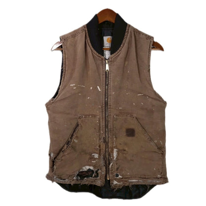 "USED" CARHARRT DUCK VEST HARD CRASH   / 表記S