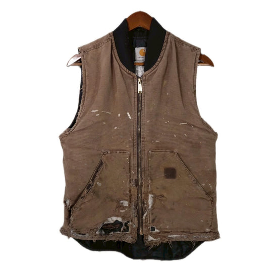 "USED" CARHARRT DUCK VEST HARD CRASH   / 表記S