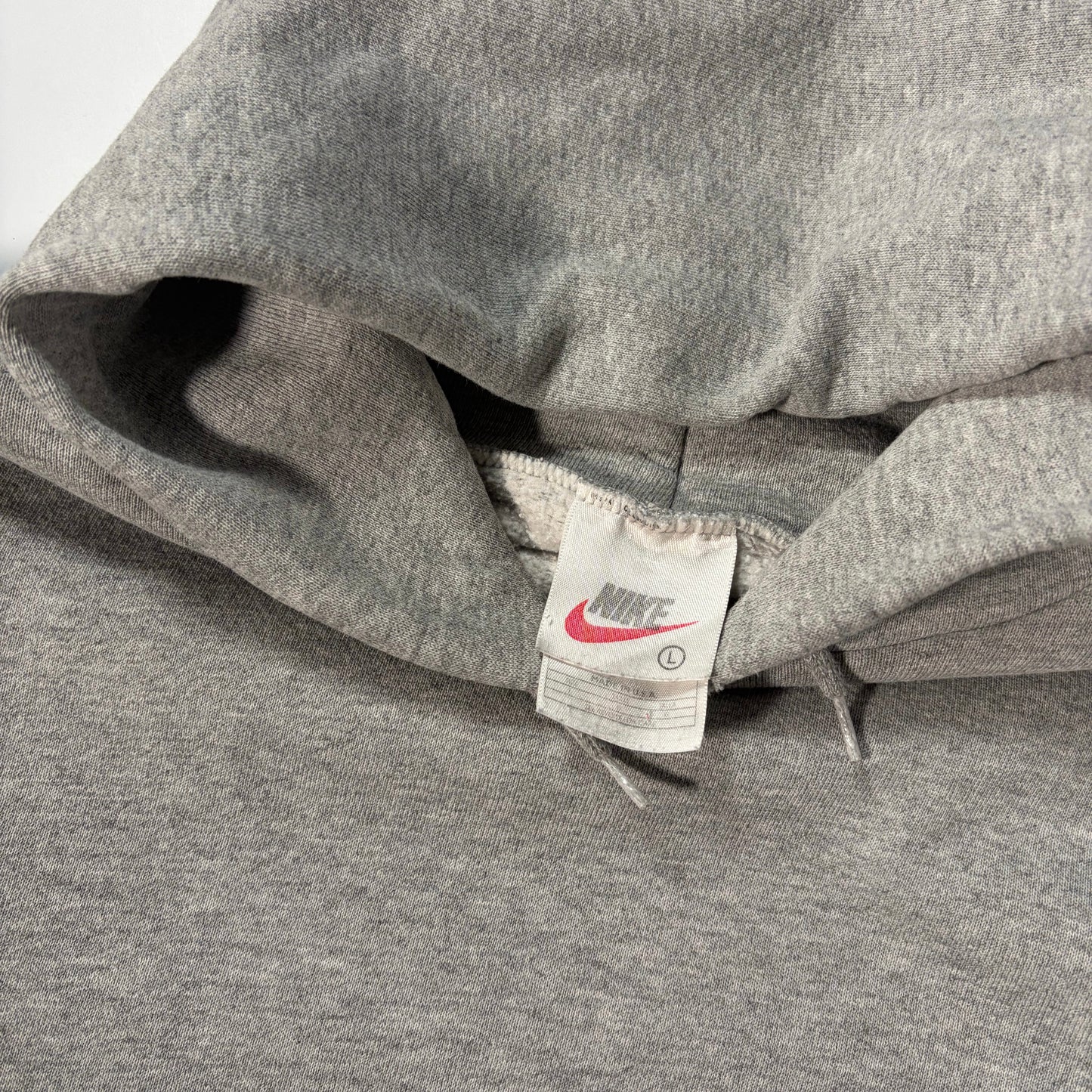 "VINTAGE NIKE CENTER SWOOSH HOODIE 1999 / GREY /  表記L