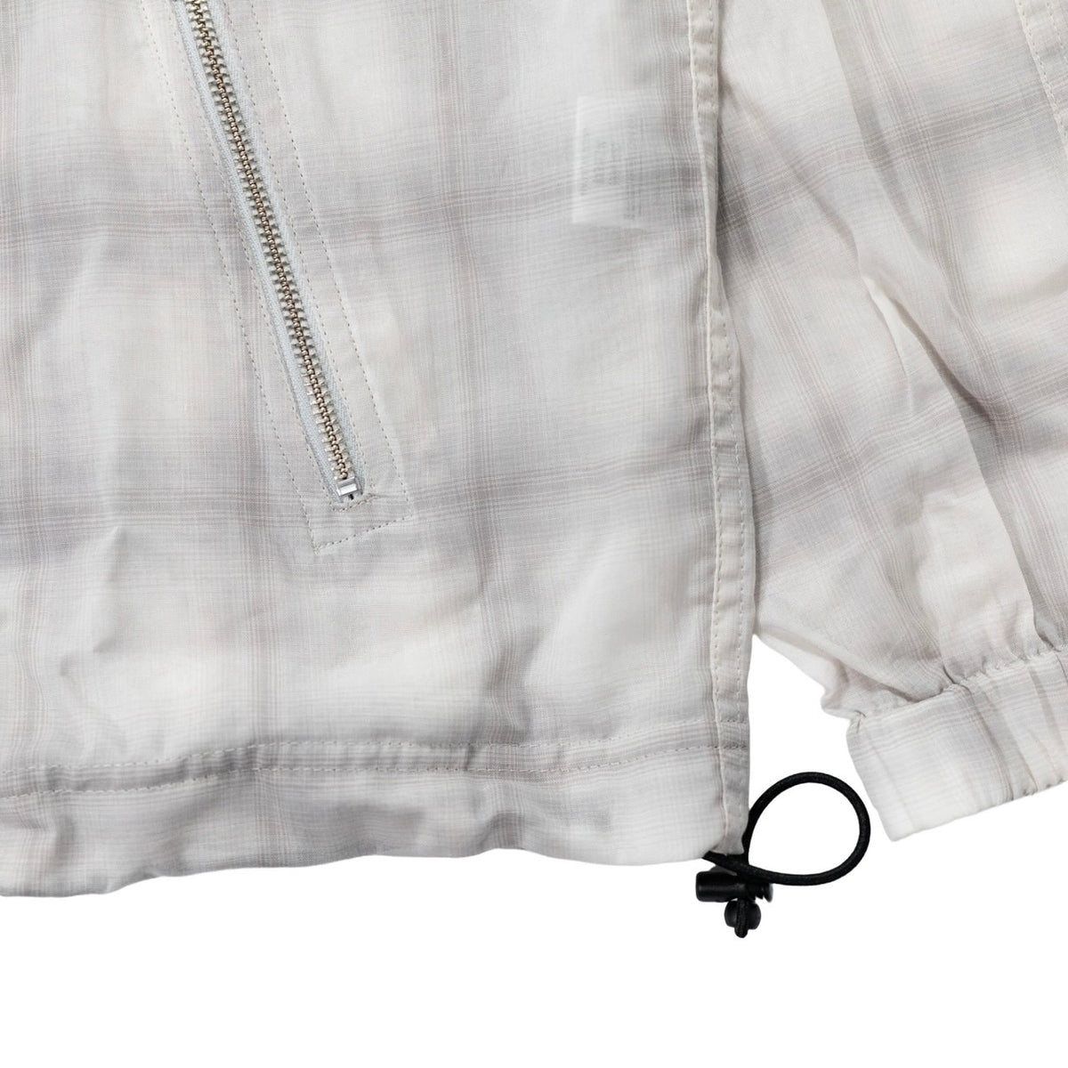 Zip Anorak Shirt / White Check