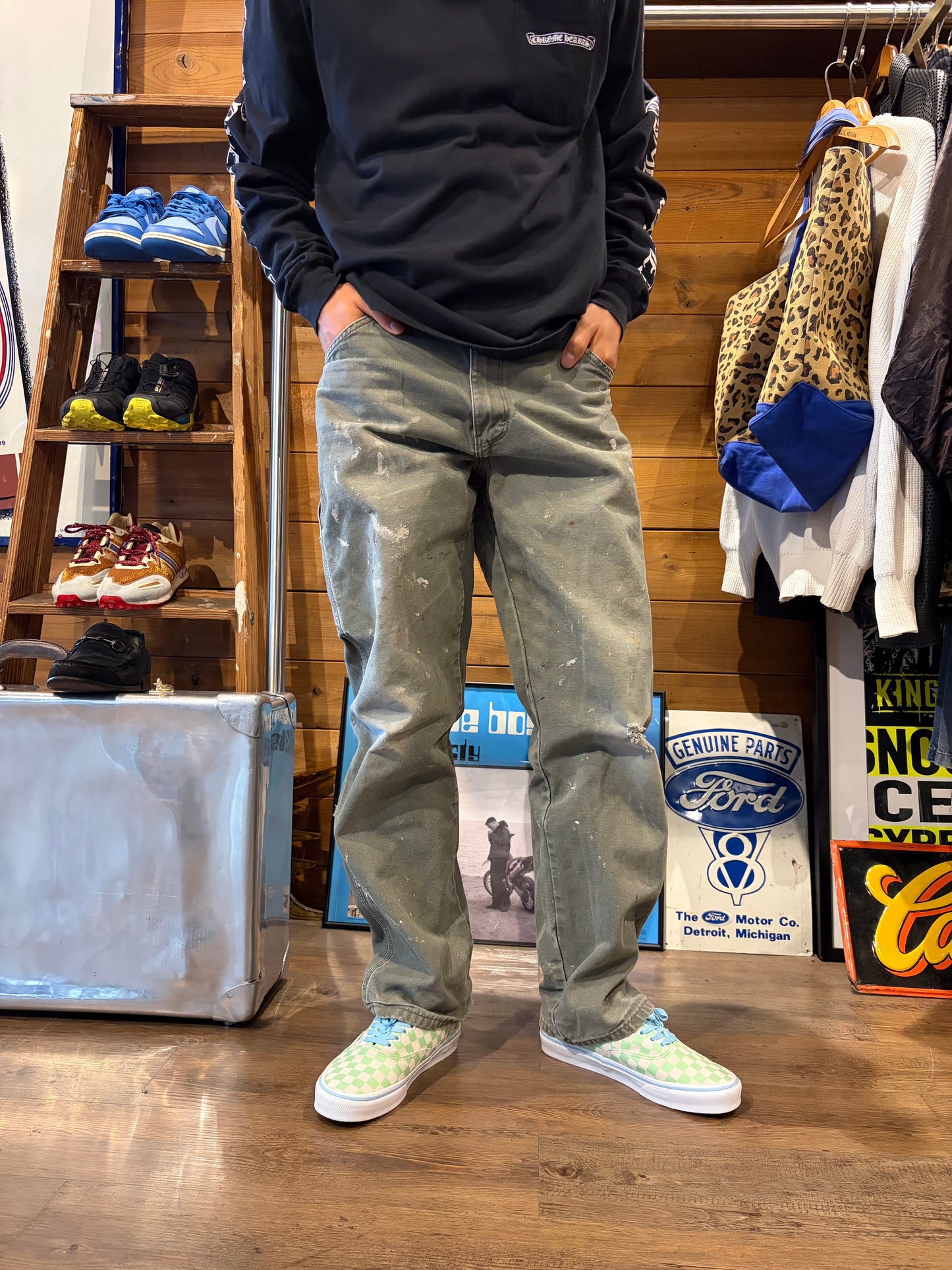 OLD  "DICKEIS PAINTER PANTS / OLIVE / 表記W34