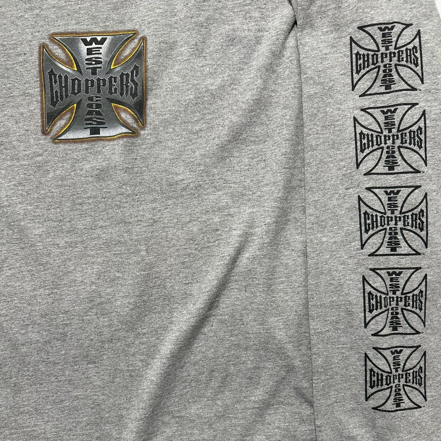 90s "WEST COAST CHOPPERS" L/S TEE GREY / XL