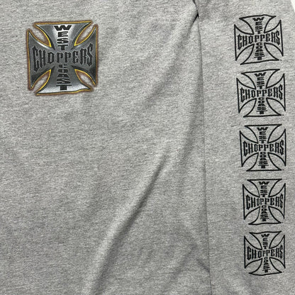 90s "WEST COAST CHOPPERS" L/S TEE GREY / XL