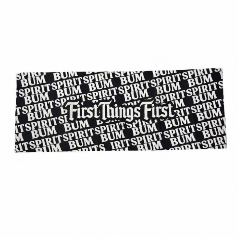 First things First "bum spirit" TENUGUI / BLACK
