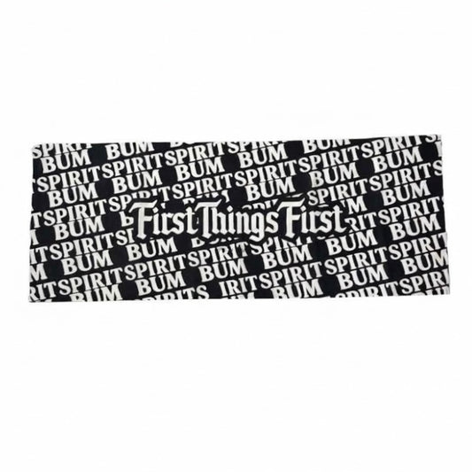 First things First "bum spirit" TENUGUI / BLACK