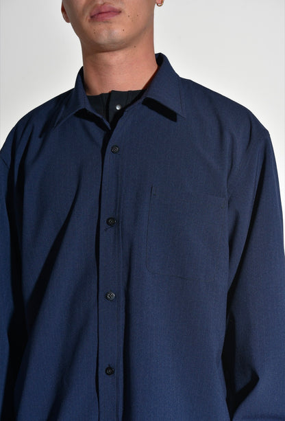 COOL STRIPE L/S SHIRTS / NAVY