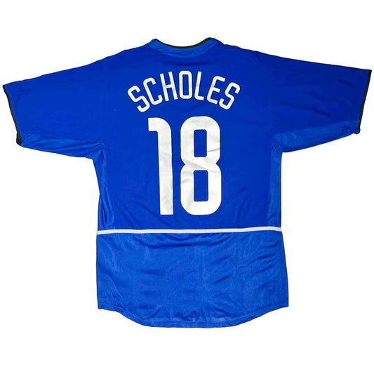 2002 Manchester United FC UEFA CHANPIONS LEAGUE SCHOLES 18 / M