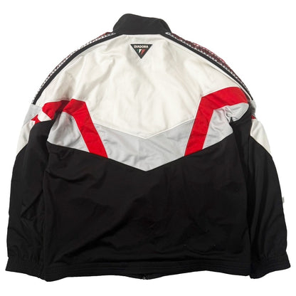 USED "DIADORA" TRACK JACKET / BLACK RED